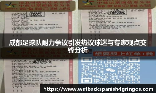 成都足球队耐力争议引发热议球迷与专家观点交锋分析